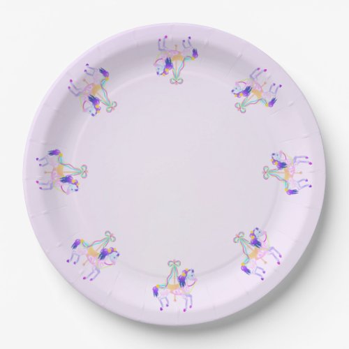 Carousel Horse paper plate