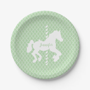 Carousel Horse Pattern Your  Colors  Paper Plates