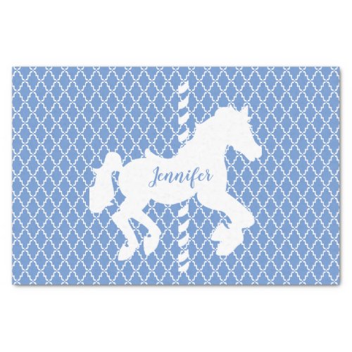 Carousel Horse Pattern Your  Colors  Tissue Paper