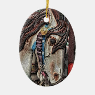 Carousel Horse Pencil Art Ornament