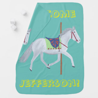 Carousel Horse Personalized Baby Blankets