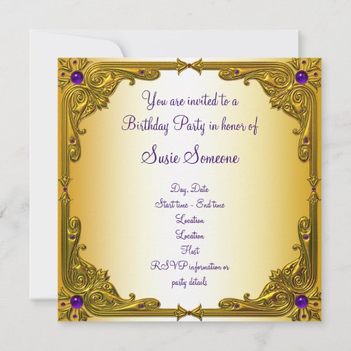 Carousel Horse Purple Pony Birthday Party Invitation | Zazzle