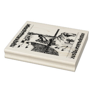 Carousel Horse Rubber Stamp