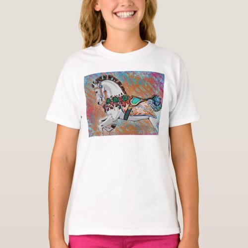 Carousel Horse T_Shirt _ Colorful Merry Go Round