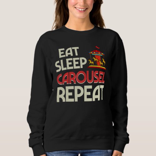 Carousel Horse Tornado Carnival Ride Amusement Par Sweatshirt