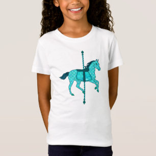 Carousel Horse - Turquoise and Aqua T-Shirt