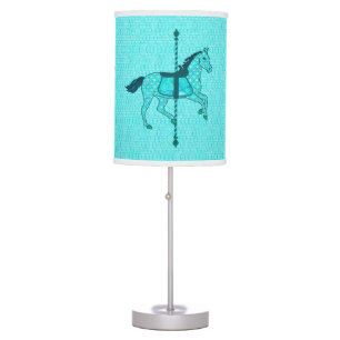 Carousel Horse - Turquoise and Aqua Table Lamp