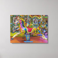 Carousel horse view canvas print