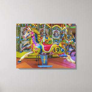 Carousel horse view canvas print