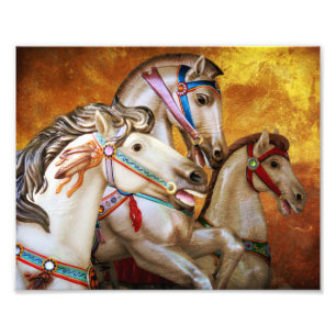 Carousel Horses art print