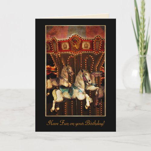 Carousel Horses Card