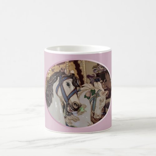 Carousel horses design coffee mug