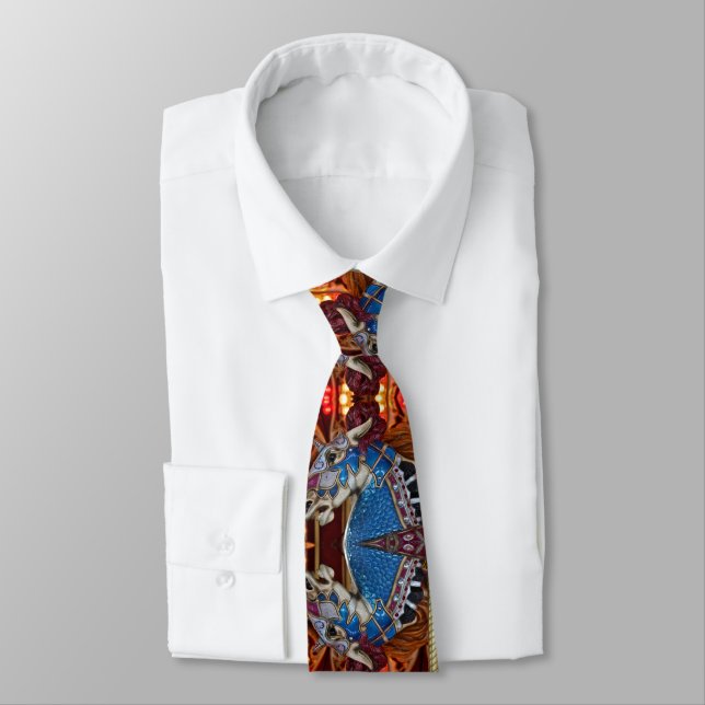 Carousel Horses Neck Tie (Tied)