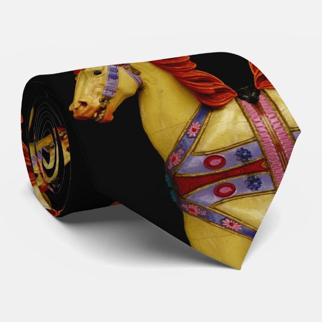 Carousel Horses Neck Tie (Rolled)