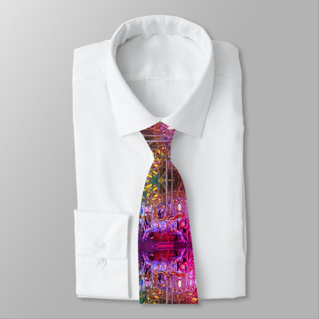 Carousel Horses Neck Tie (Tied)
