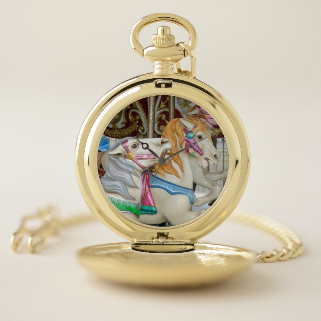 Carousel horses pocket watch (Inside)