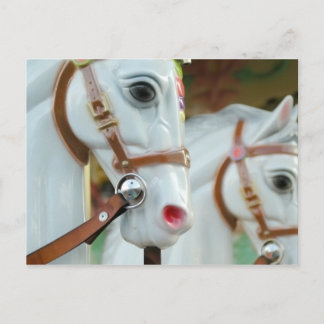 Carousel Horses Postcard