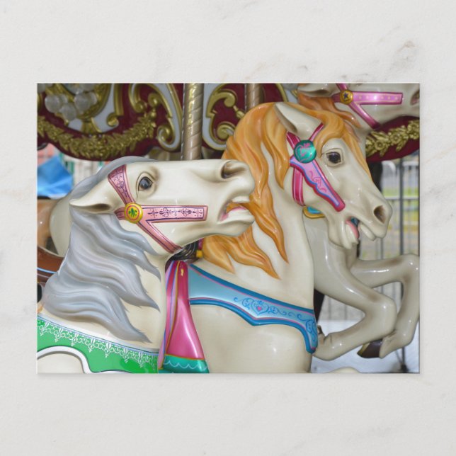 Carousel horses postcard (Front)