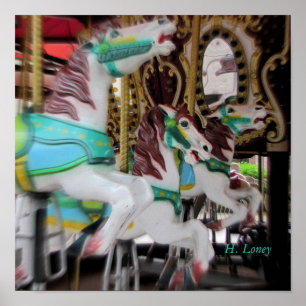 Carousel Horses Poster