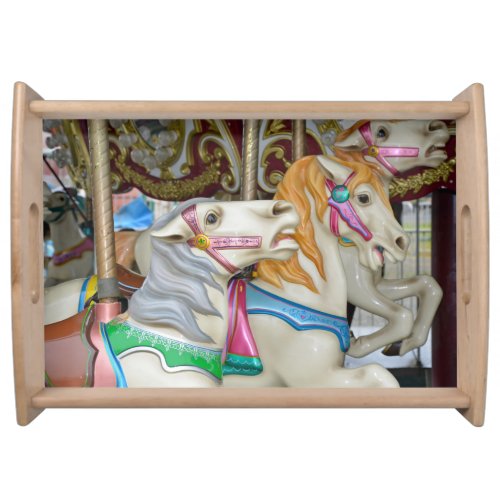 Carousel horses serving tray