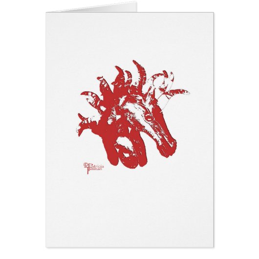 Carousel Iron Horse Head in Red Cards (Front)