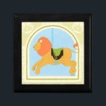 Carousel Lion by June Erica Vess Keepsake Box<br><div class="desc">The king of the jungle is rendered as a carousel animal in this piece by June Erica Vess. With a smiling face this is a very kid-friendly print. Purchase it today and put it on the wall of your child's nursery!</div>