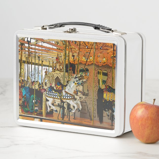 Carousel Magic - Merry-go-Round Metal Lunch Box (In Situ)