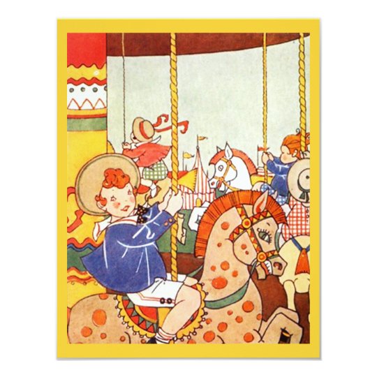 Carousel Merry-Go-Round Party Birthday INVITATIONS