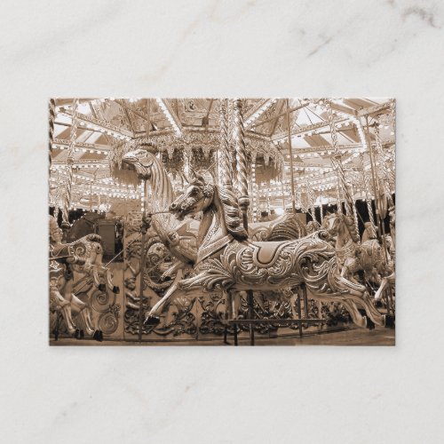 Carousel, Mini Photo Business Card Template