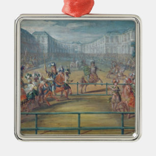 Carousel of Amazons in 1682 Metal Ornament