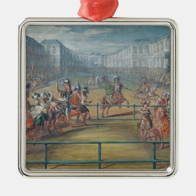 Carousel of Amazons in 1682 Metal Ornament (Front)