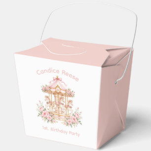 Carousel Of Dreams 1st. Birthday Girl Party Favor Boxes