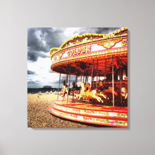 Carousel on Brighton Beach Canvas Print