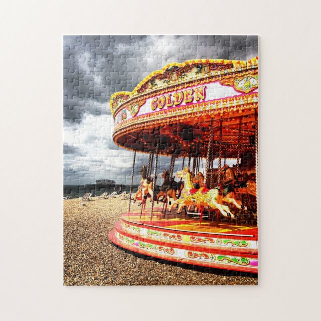 Carousel on Brighton Beach Jigsaw Puzzle (Vertical)
