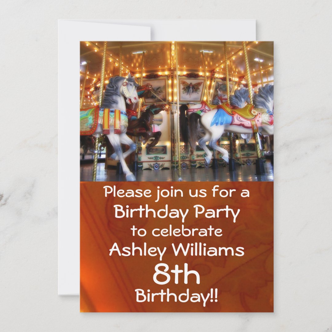 Carousel Party Invitation Zazzle