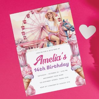 Carousel Party Watercolor Custom