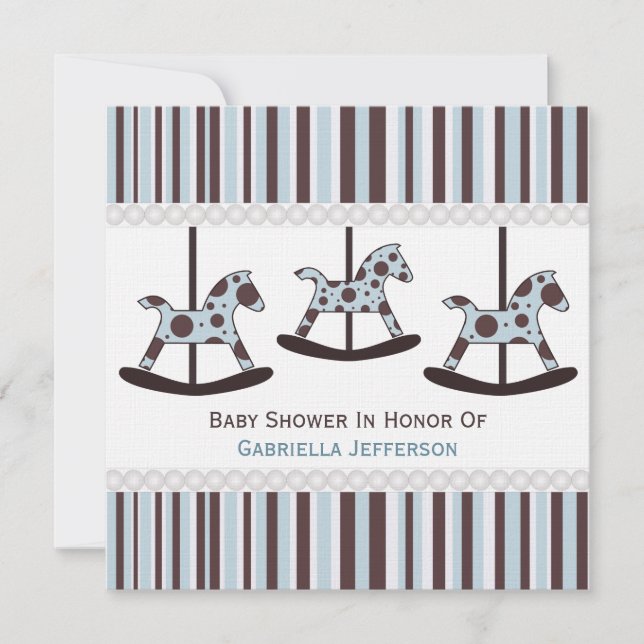 Carousel: Personalized Baby Shower Invitation (Front)