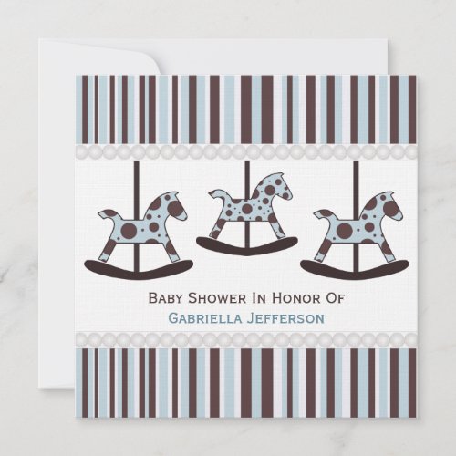 Carousel Personalized Baby Shower Invitation