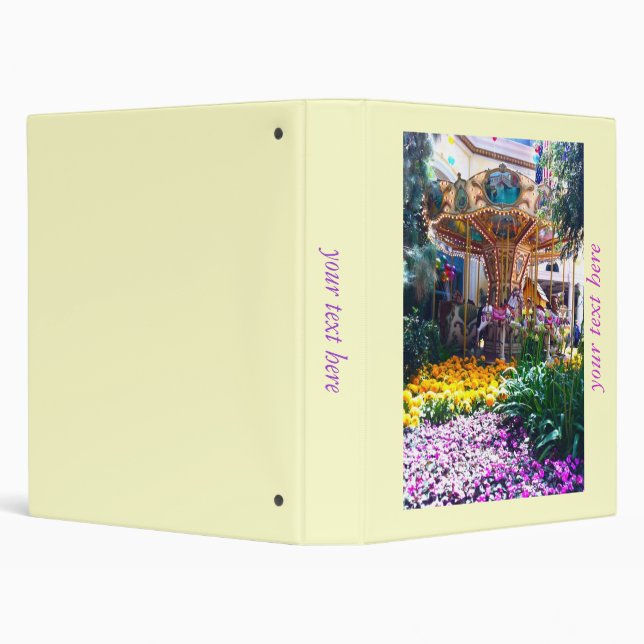 Carousel Photo Album 3 Ring Binder (Background)