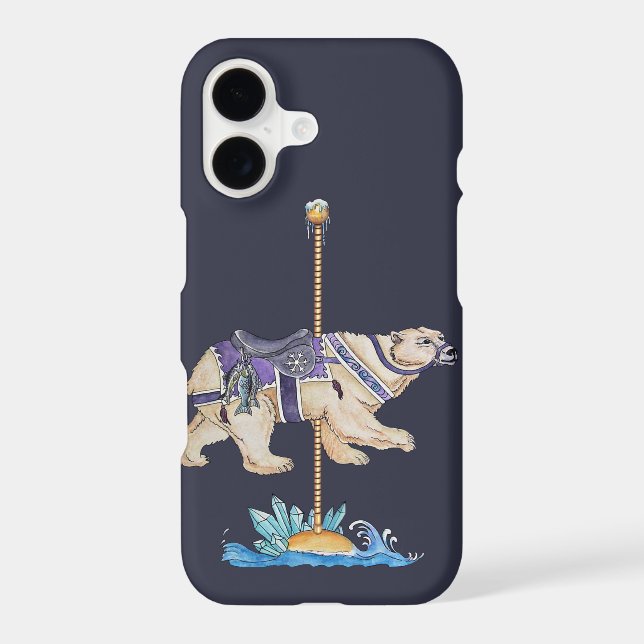 Carousel Polar Bear Iphone Case (Back)