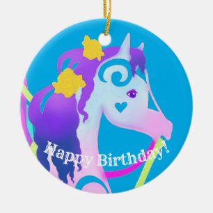 Carousel Pony Ceramic Ornament