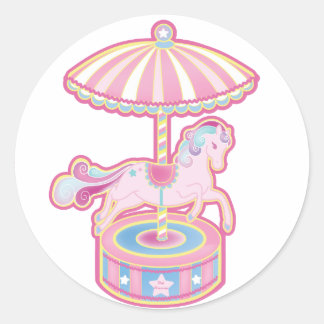 Carousel Pony Classic Round Sticker