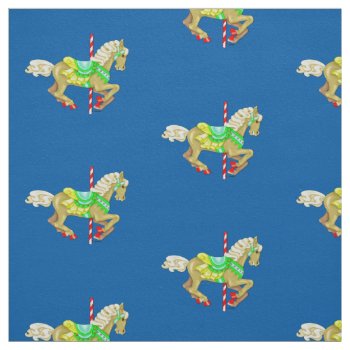 Carousel Pony Fabric by PaintedDreamsDesigns at Zazzle