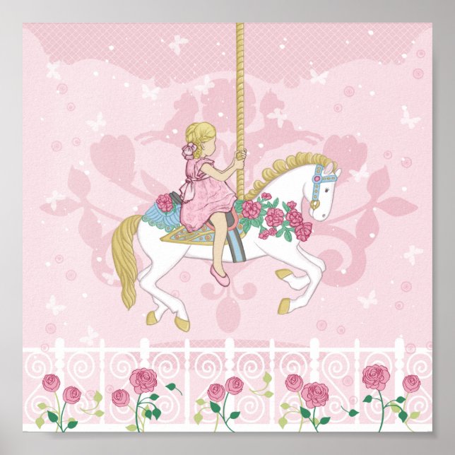 Carousel Pony Girls Room Poster (Front)