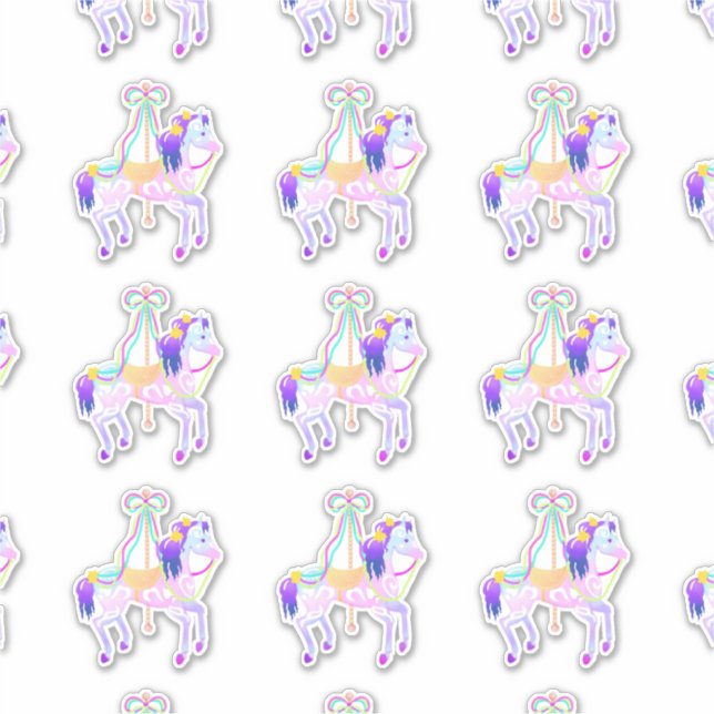 Carousel Pony (sheet) contour sticker (Front)