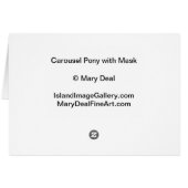 Carousel Pony with Mask Cards (Back Horizontal)