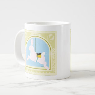 Carousel Rabbit by June Erica Vess Large Coffee Mug