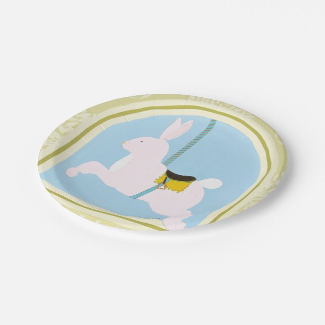 Carousel Rabbit by June Erica Vess Paper Plates (Angled)