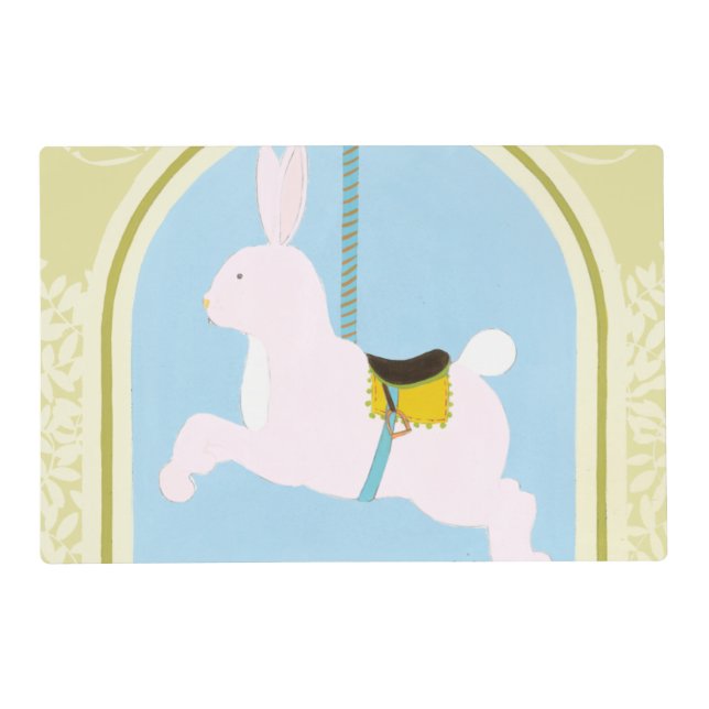 Carousel Rabbit by June Erica Vess Placemat (Front)