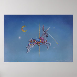 Carousel Rabbit Posters, Fine Art Poster